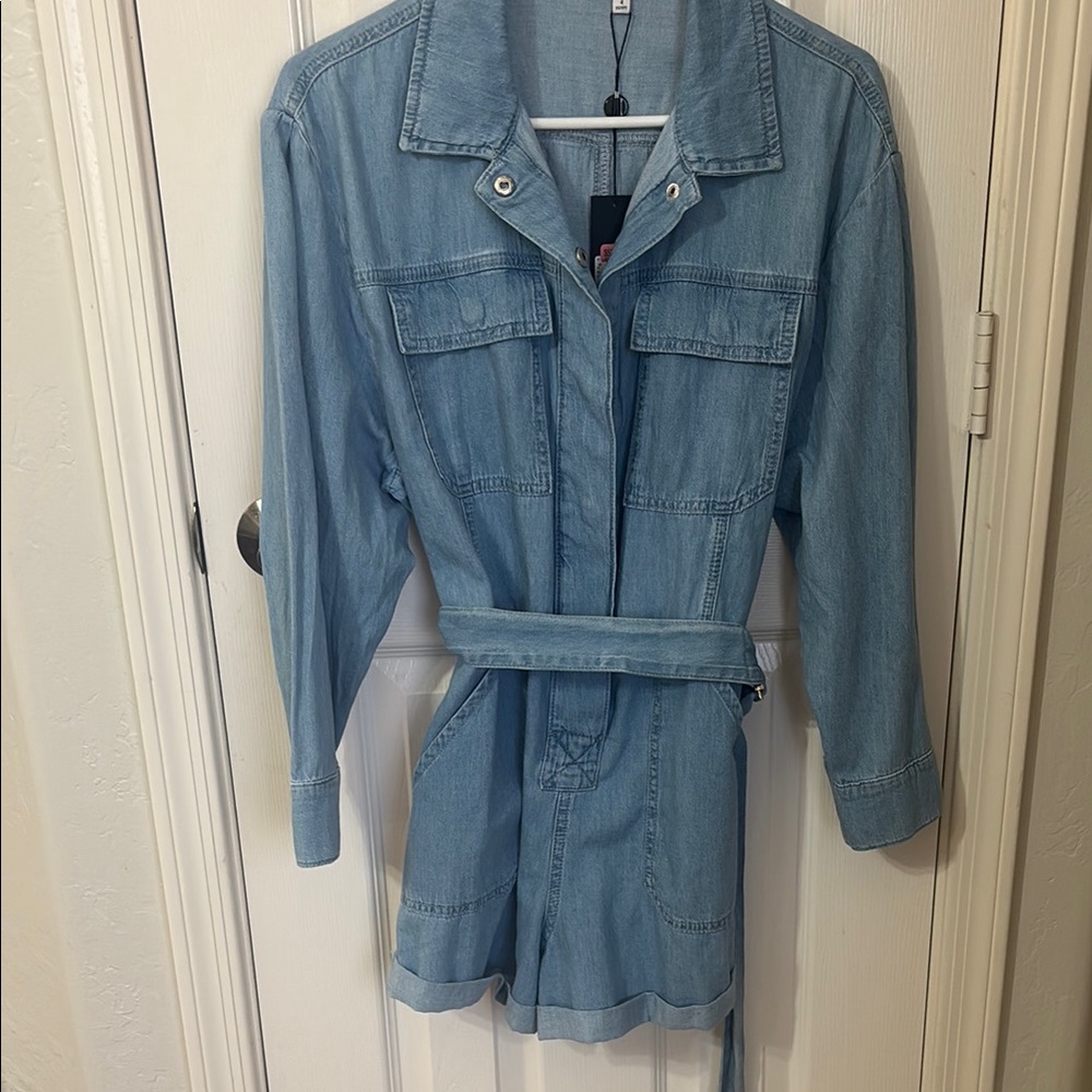 Light Blue Denim Romper